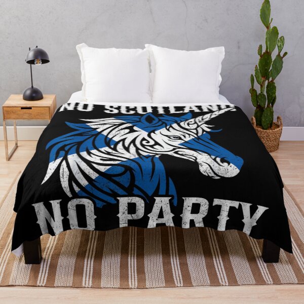Item preview, No Scotland No Party Scottish Flag Unicorn Tartan Pride Distressed Style designed and sold by GalenoHenley.