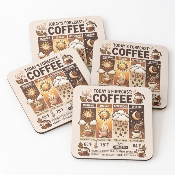 Item preview, Today's Forecast Coffee Funny Coffee Design designed and sold by Pixel Analytics.