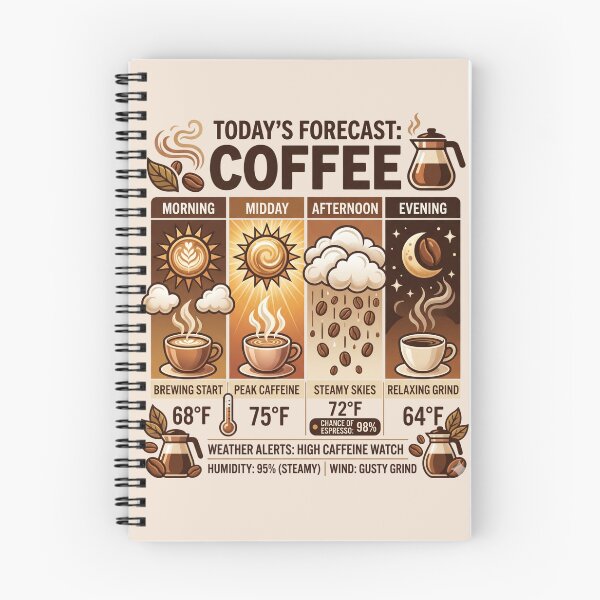 Item preview, Today's Forecast Coffee Funny Coffee Design designed and sold by Pixel Analytics.