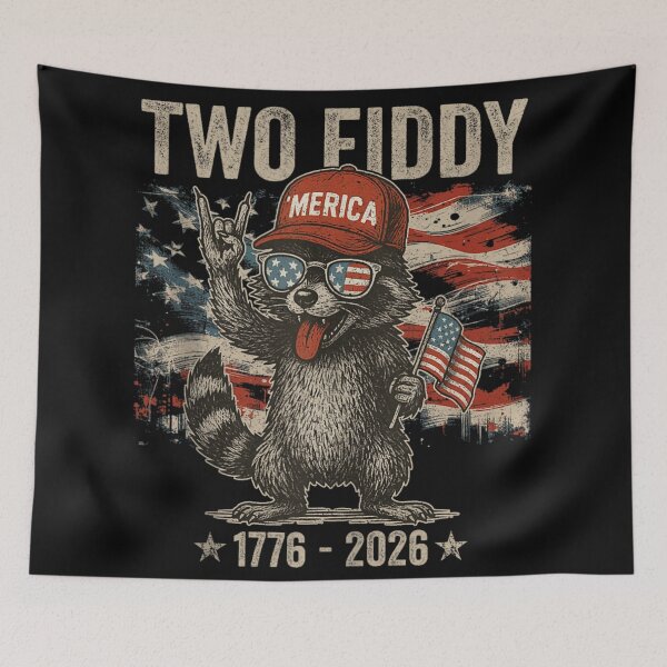 Item preview, Two Fiddy 1776 To 2026 Patriotic America Quarter Semicentennial Raccoon Trash Panda designed and sold by DuneHaicna.