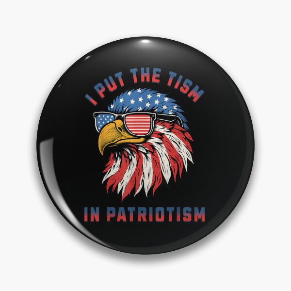 Item preview, I Put The Tism In Patriotism Neurodivergent Eagle Patriotic American Flag designed and sold by DuneHaicna.