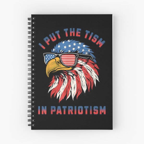 Item preview, I Put The Tism In Patriotism Neurodivergent Eagle Patriotic American Flag designed and sold by DuneHaicna.