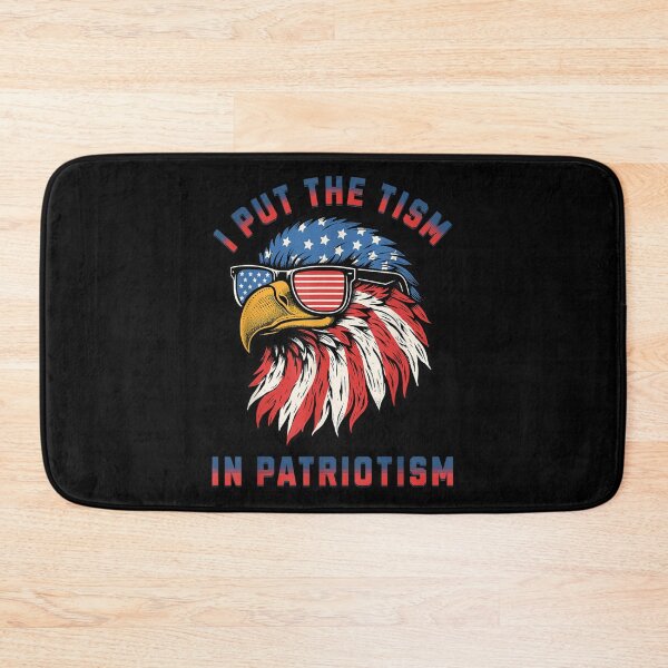 Item preview, I Put The Tism In Patriotism Neurodivergent Eagle Patriotic American Flag designed and sold by DuneHaicna.