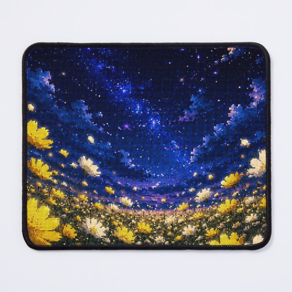 Item preview, Geometric Style Starry Night Cosmos Floral Landscape designed and sold by A-C-G.
