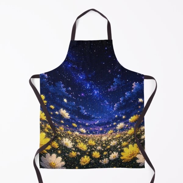 Item preview, Geometric Style Starry Night Cosmos Floral Landscape designed and sold by A-C-G.