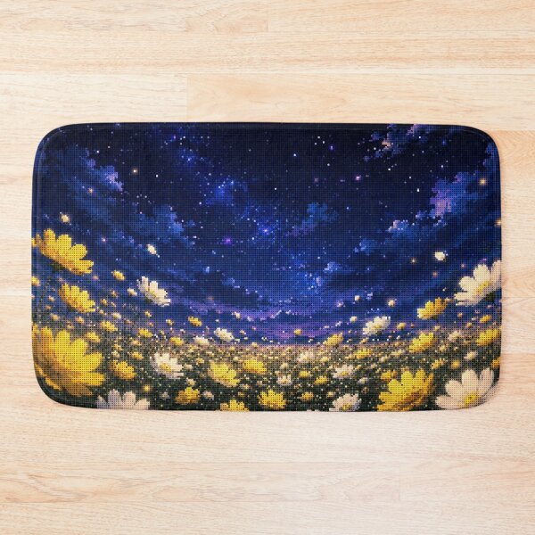 Item preview, Geometric Style Starry Night Cosmos Floral Landscape designed and sold by A-C-G.