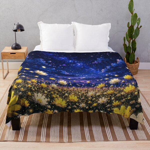 Item preview, Geometric Style Starry Night Cosmos Floral Landscape designed and sold by A-C-G.