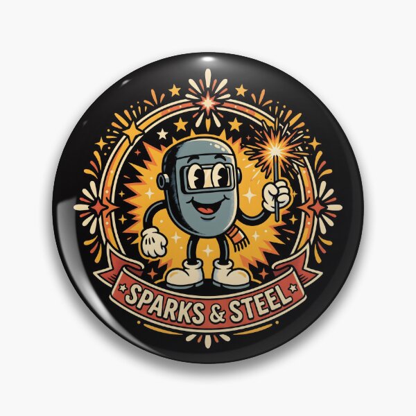 Item preview, Retro Sparks and Steel Welding Mascot Emblem designed and sold by SplashTastic.