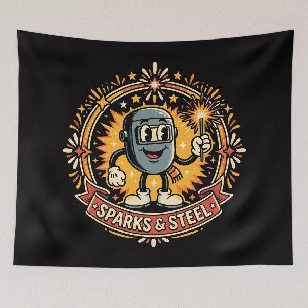 Item preview, Retro Sparks and Steel Welding Mascot Emblem designed and sold by SplashTastic.
