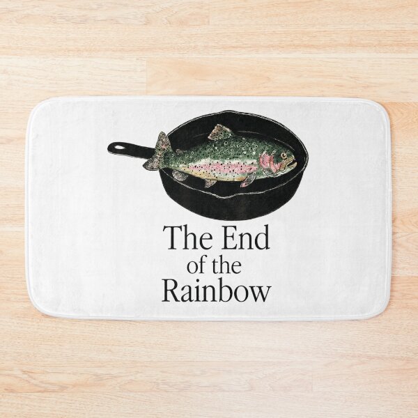 Item preview, The End of the Rainbow Trout Fish Fly Fishing Skillet Cast Iron designed and sold by DuneHaicna.