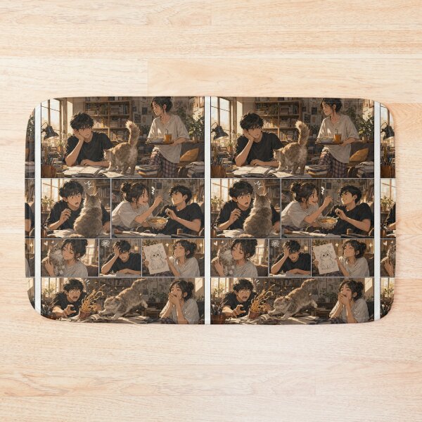 Item preview, Student Life Cozy Reading Room Comic Print designed and sold by Grafititee.