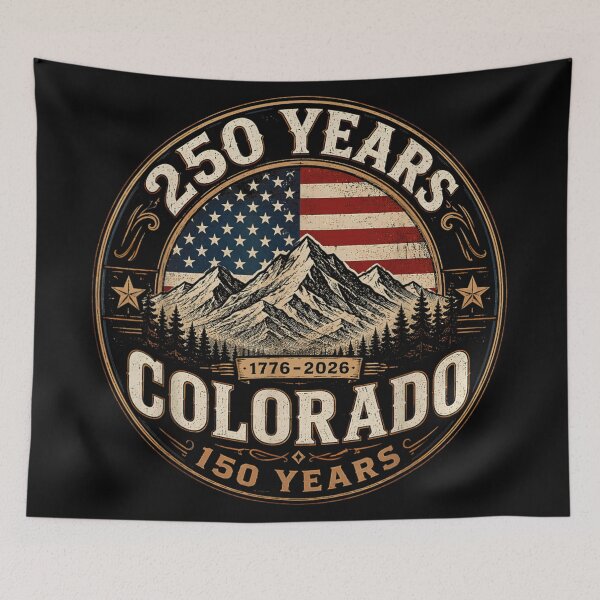 Item preview, Colorado Centennial State 150th Anniversary And USA 250th Celebration Badge Design designed and sold by DienesAngele.