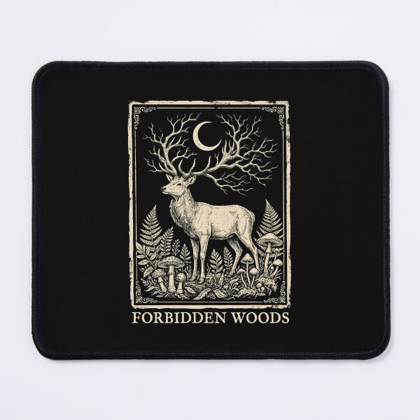 Item preview, Forbidden Woods Mystic Stag Forest Art designed and sold by SplashTastic.