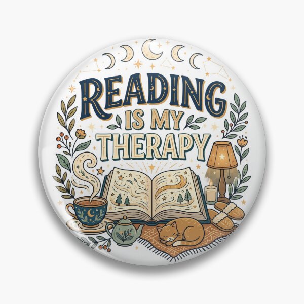 Item preview, Reading Is My Therapy Book Lover Design designed and sold by Pixel Analytics.