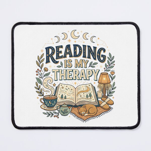 Item preview, Reading Is My Therapy Book Lover Design designed and sold by Pixel Analytics.