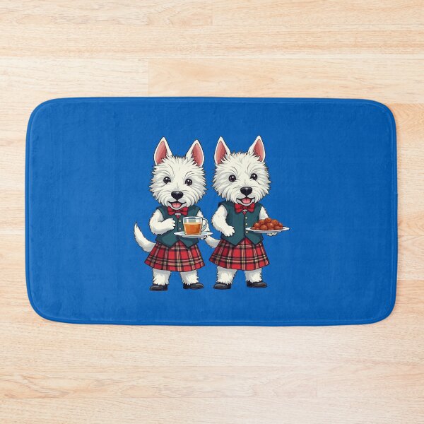 Item preview, West Highland Terriers Burns Night With Dram And Plaid designed and sold by taiche.