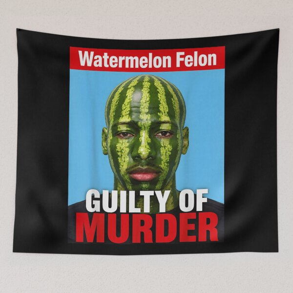 Item preview, Funny Watermelon Felon Guilty Of Murder Face Paint Meme Character Design designed and sold by DuneHaicna.