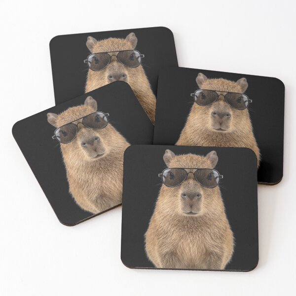 Item preview, Cute Baby Capybara Wearing Sunglasses Funny designed and sold by RareLavender.