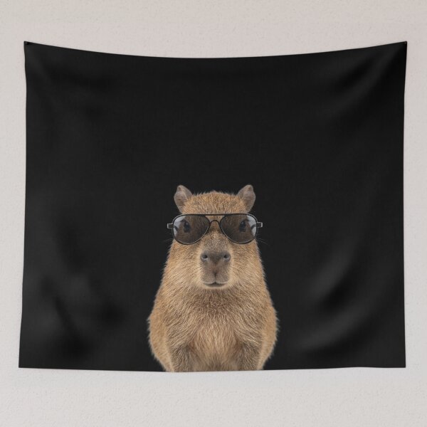 Item preview, Cute Baby Capybara Wearing Sunglasses Funny designed and sold by RareLavender.