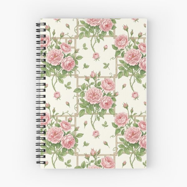 Item preview, Vintage Pink Rose Trellis Seamless Pattern designed and sold by FashioonTrends.
