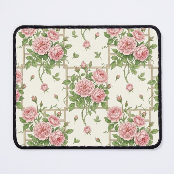 Item preview, Vintage Pink Rose Trellis Seamless Pattern designed and sold by FashioonTrends.
