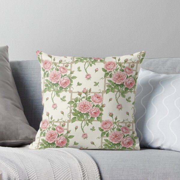 Item preview, Vintage Pink Rose Trellis Seamless Pattern designed and sold by FashioonTrends.