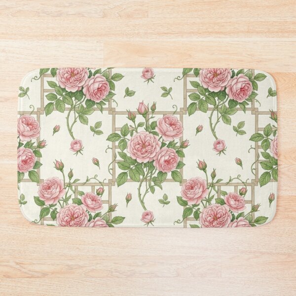 Item preview, Vintage Pink Rose Trellis Seamless Pattern designed and sold by FashioonTrends.