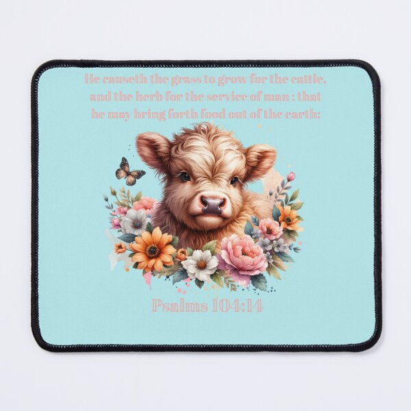 Item preview, Psalms 104:14 Highland Cow designed and sold by SunnyBatch.