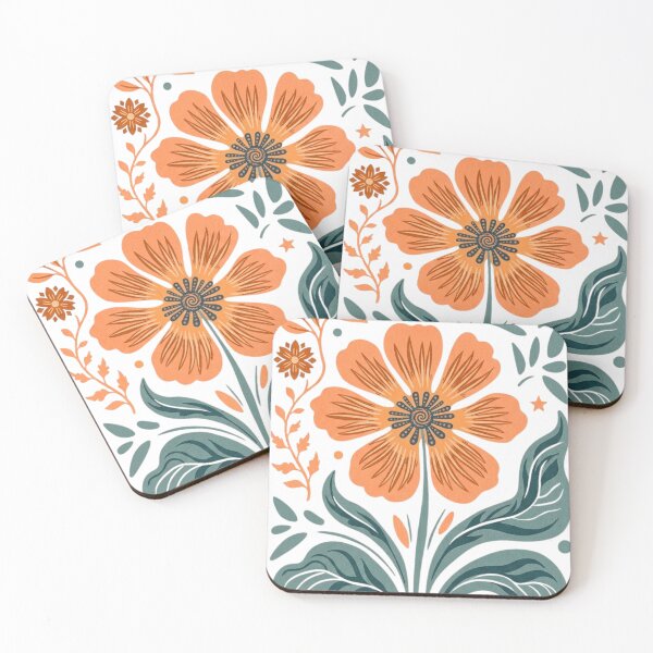 Item preview, Boho Wildflower – Retro Folk Floral Illustration designed and sold by UUniqueIImprint.