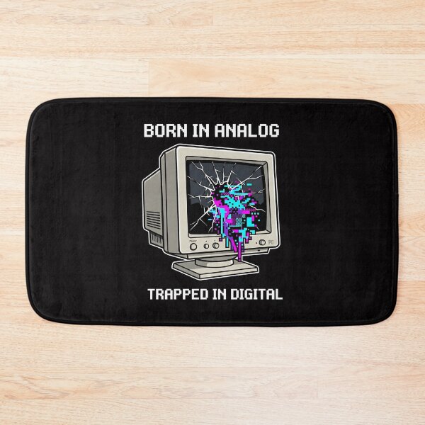 Item preview, Born in Analog Trapped in Digital Retro Computer designed and sold by SplashTastic.
