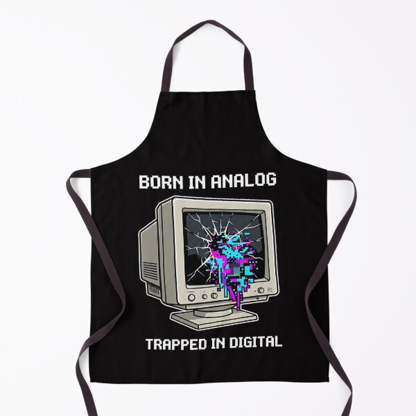 Item preview, Born in Analog Trapped in Digital Retro Computer designed and sold by SplashTastic.