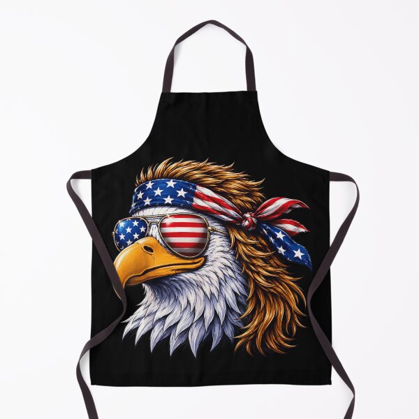 Item preview, Patriotic American Bald Eagle With Mullet Haircut Wearing Sunglasses And Bandana designed and sold by YubitaLeLe.