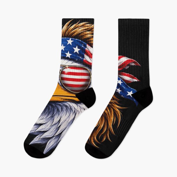 Item preview, Patriotic American Bald Eagle With Mullet Haircut Wearing Sunglasses And Bandana designed and sold by YubitaLeLe.