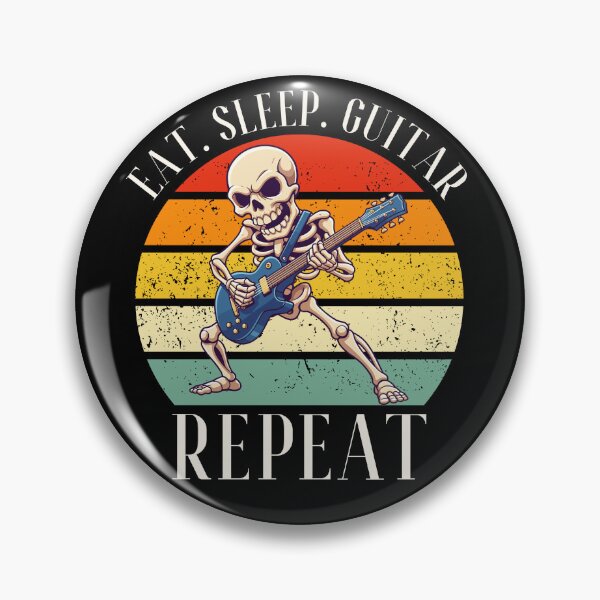 Item preview, Eat. Sleep. Guitar. Repeat Skeleton Design designed and sold by OldSkullDesigns.