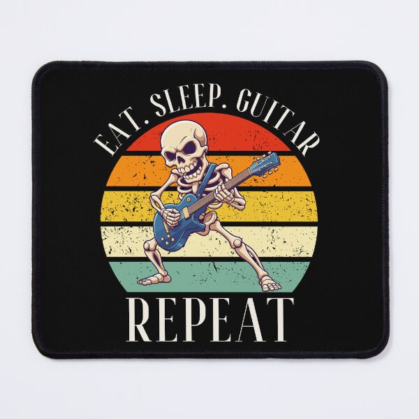 Item preview, Eat. Sleep. Guitar. Repeat Skeleton Design designed and sold by OldSkullDesigns.