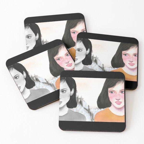 Item preview, Dual Portrait Aesthetic Watercolor girl designed and sold by Mvicen.