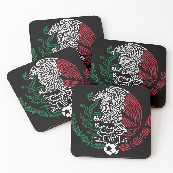 Item preview, Mexican Flag Eagle And Snake Crest Vintage Distressed Football Soccer Design designed and sold by YubitaLeLe.
