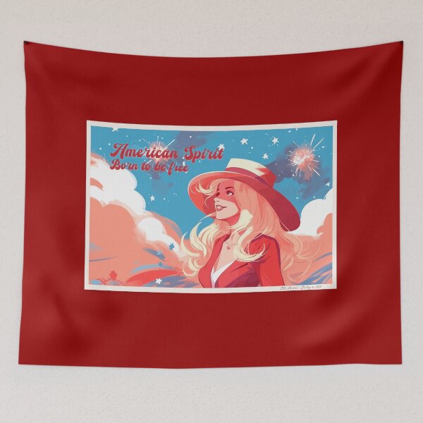 Item preview, American Spirit Born to be Free 4th of July Design designed and sold by Made 4 U Studio.