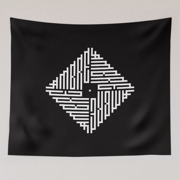 Item preview, AMBRE | White  | Modern Geometric Kufi Calligraphy | From Name to Art   designed and sold by FOR YOUR NAME.