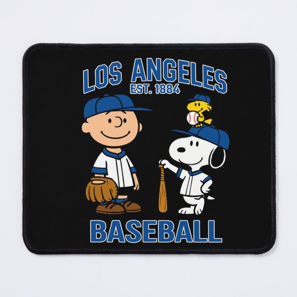Item preview, Los Angeles Dodgers Cute Beagle And Friends Comic Baseball Fan Gear designed and sold by WoodrowCaldwell.