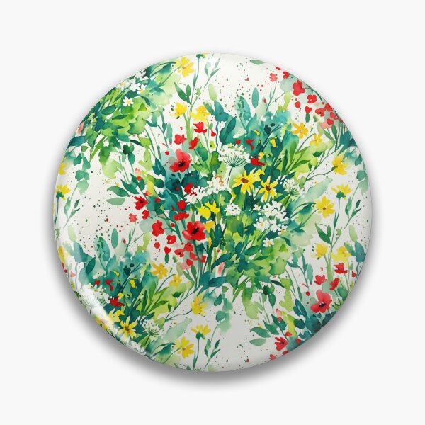 Item preview, Bright Watercolor Wildflower Bouquet Seamless Pattern designed and sold by SplashTastic.