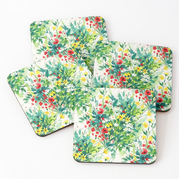 Item preview, Bright Watercolor Wildflower Bouquet Seamless Pattern designed and sold by SplashTastic.