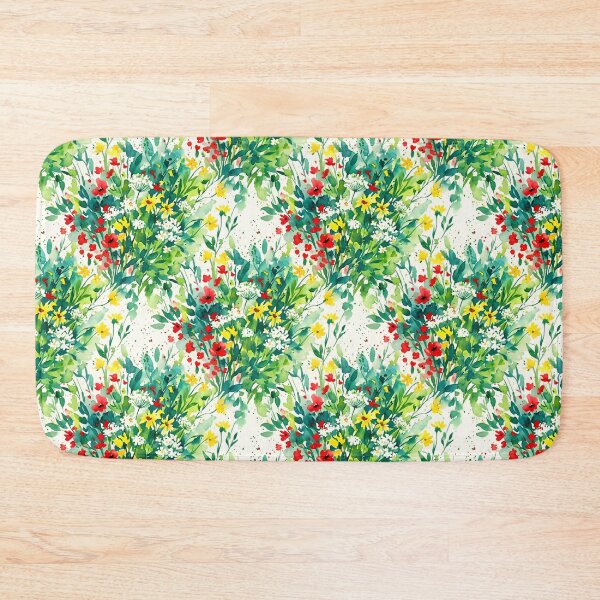 Item preview, Bright Watercolor Wildflower Bouquet Seamless Pattern designed and sold by SplashTastic.