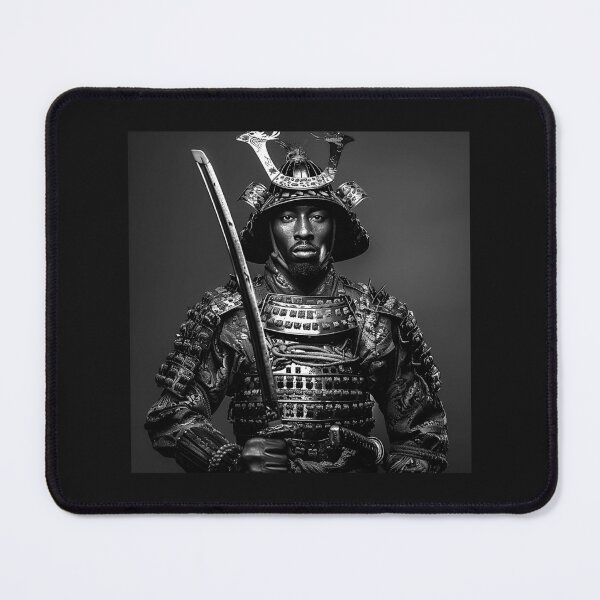 Item preview, Black and White Samurai Warrior Portrait designed and sold by inkoutninja.