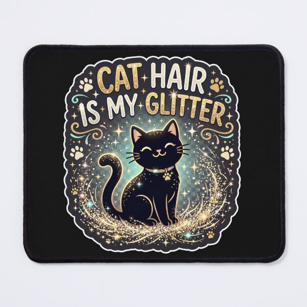 Item preview, Cat Hair Is My Glitter Funny Cat Lover Design designed and sold by Pixel Analytics.