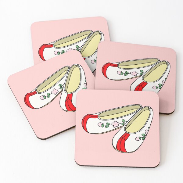 Item preview, Korean Traditional Flower Shoes Pink Floral Drawing designed and sold by ubborn.