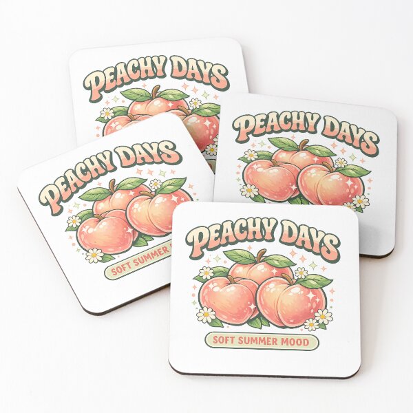 Item preview, Peachy Days Soft Summer Mood Retro Peach Design designed and sold by Concrete Coffee Studio.