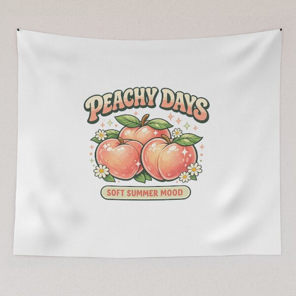 Item preview, Peachy Days Soft Summer Mood Retro Peach Design designed and sold by Concrete Coffee Studio.