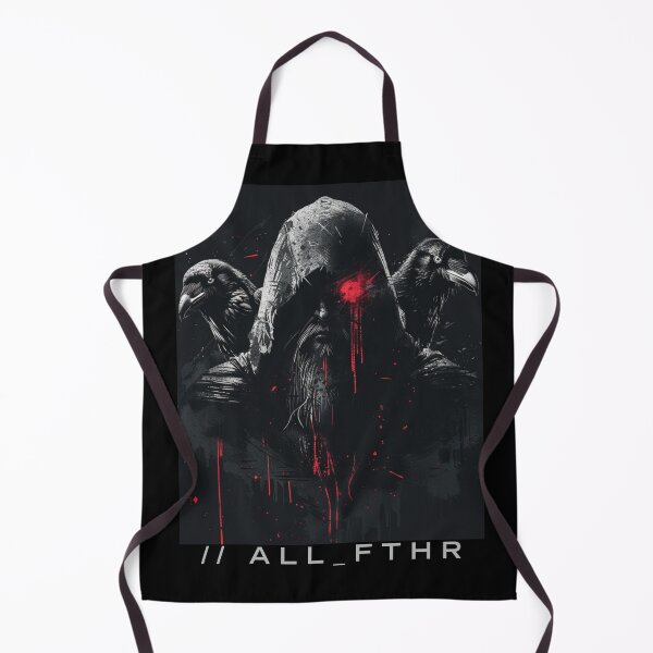 Item preview, Odin Darkwear T-Shirt ALL_FTHR – Grimdark Streetwear Black Tee designed and sold by VectorForge.