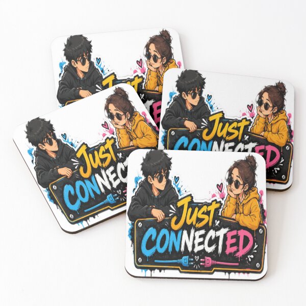 Item preview, Just Connected – Couple Connection Sticker designed and sold by Genzfirevibes.